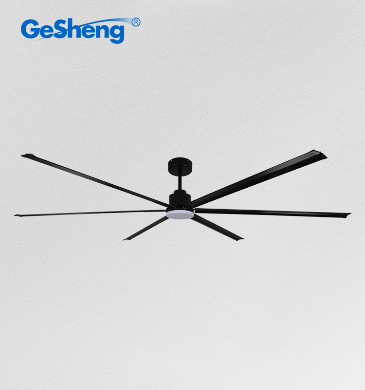Hotsale 100 inch metal blades LED light high speed industry ceiling fans remote control big ceiling