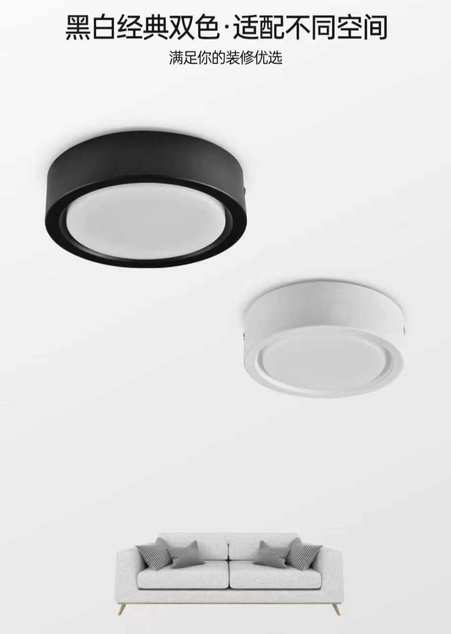 Ultra-thin open mounted downlights