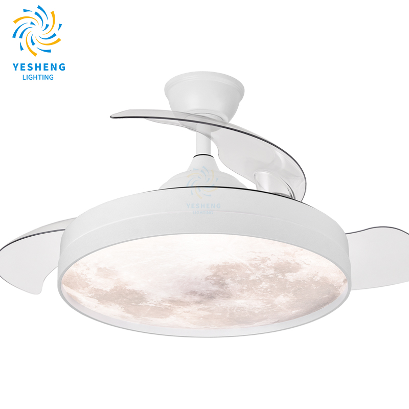Y018 42in Moon ceiling fan with light VENTILADOR FLY AGOTADO DC APP CONTROL