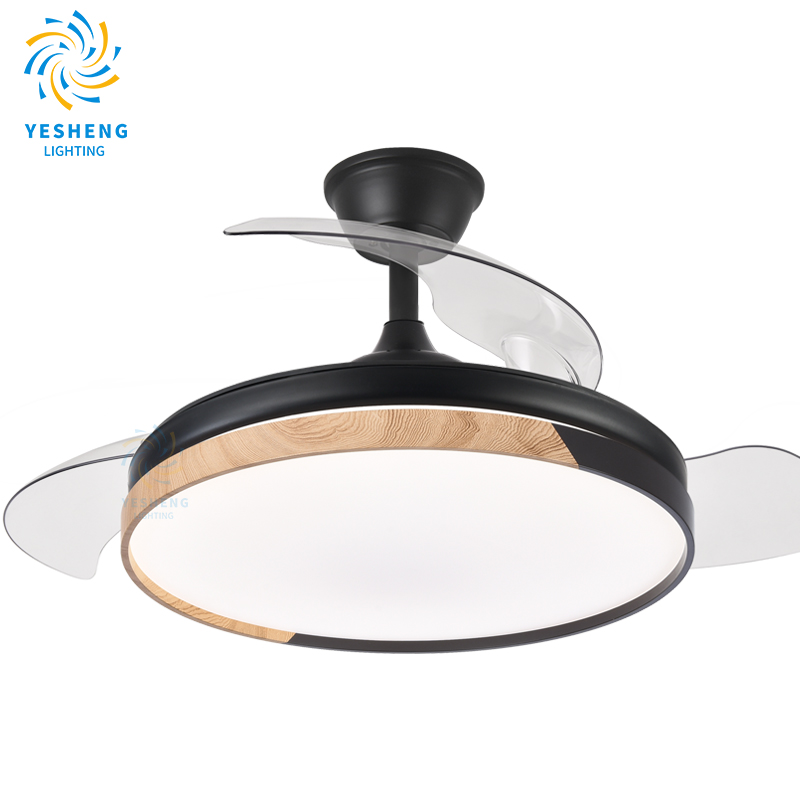 Y047 42in Wood grain ceiling fan with light VENTILADOR FLY AGOTADO DC APP CONTROL