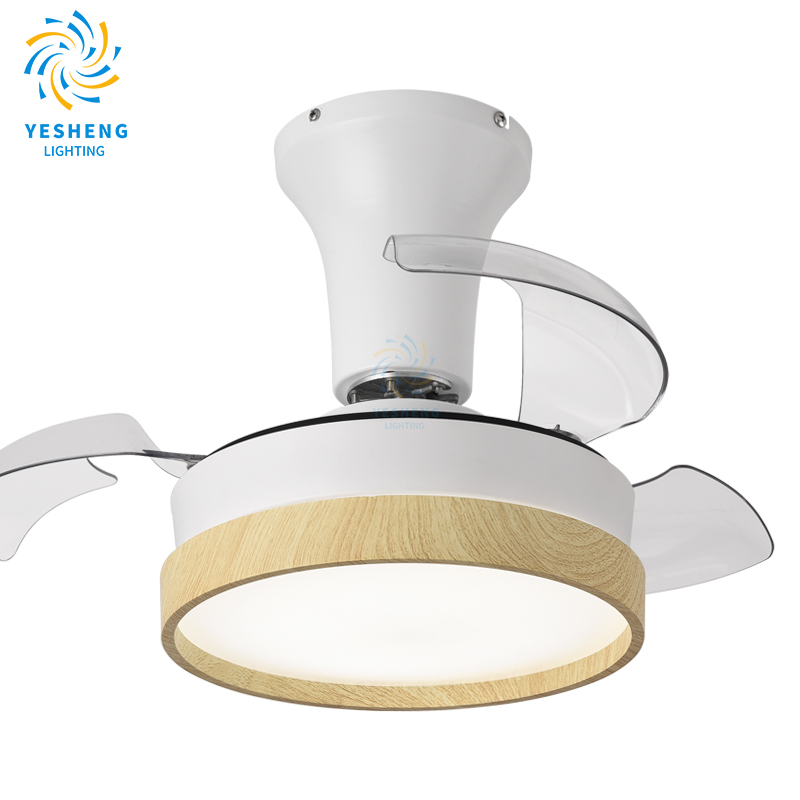 Y026 22in Wood grain ceiling fan with light VENTILADOR FLY AGOTADO DC APP CONTROL