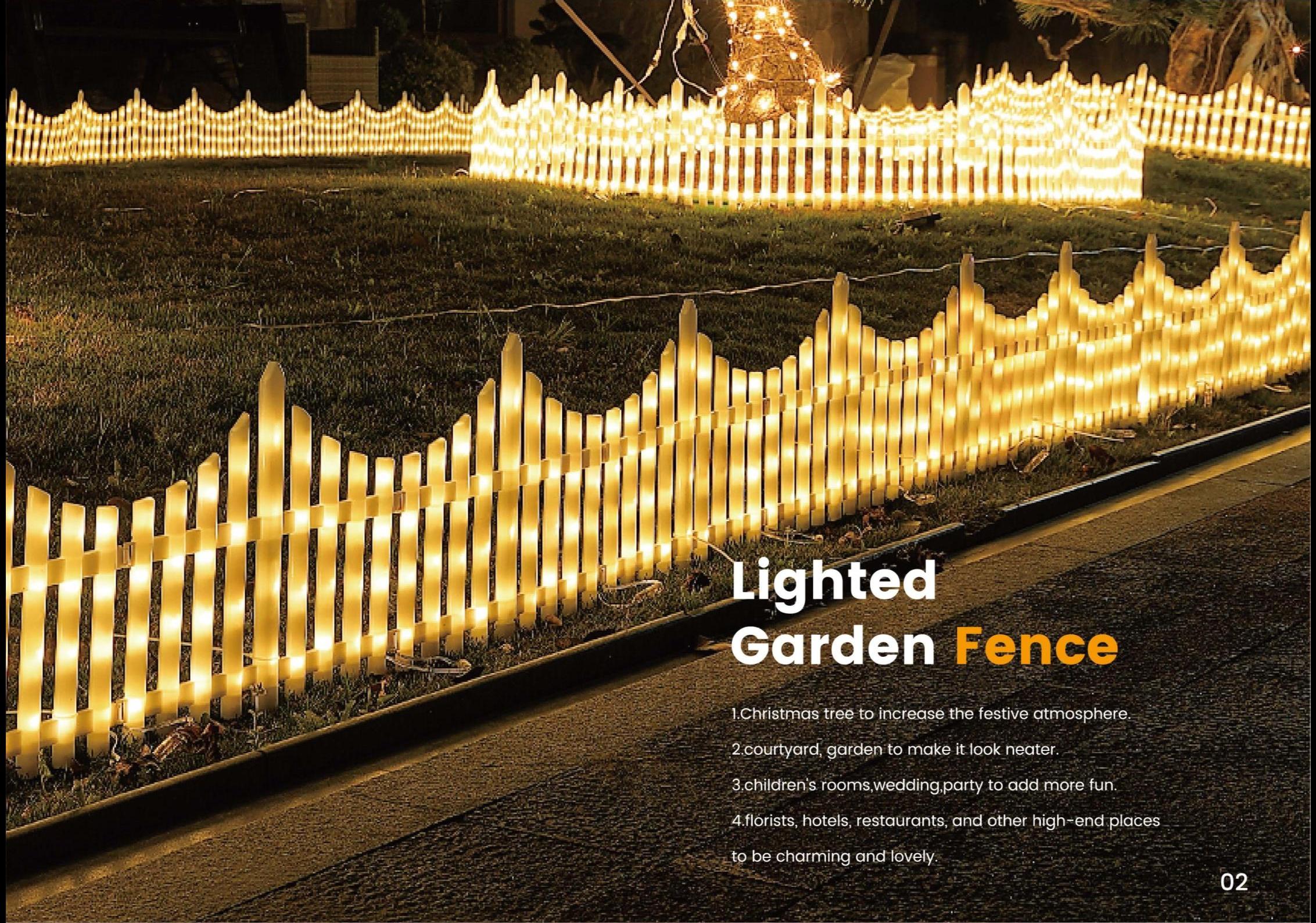 Solar outdoor lights Garden home guardrail fence pole color lights Garden yard decoration layout fen