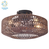 XD90 Handmade rattan woven bedroom fan