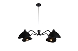 4 light black pendant lamp