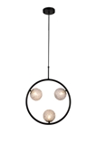 clear glass black pendant lamp