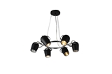 6 light black pendant lamp