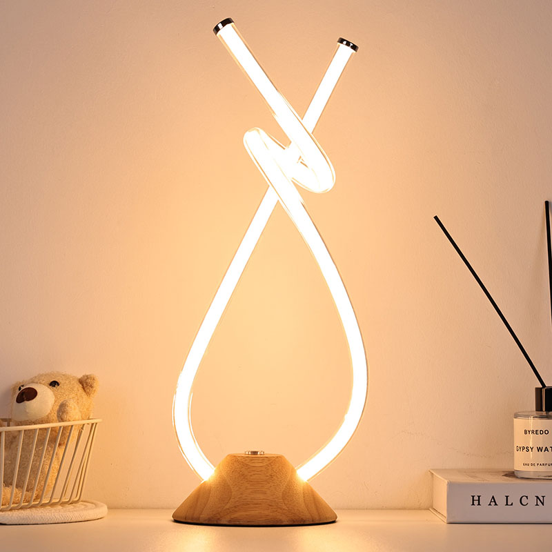 Ribbon shaped led table lamp