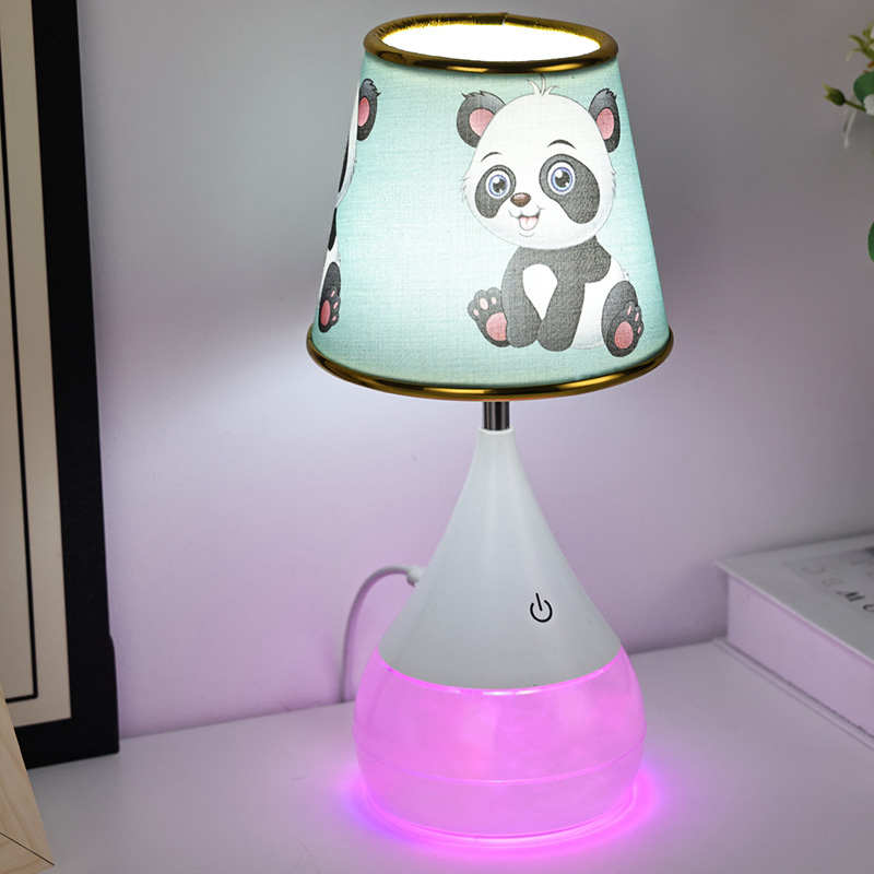 RGB Desk Lamp with bear fabric shade