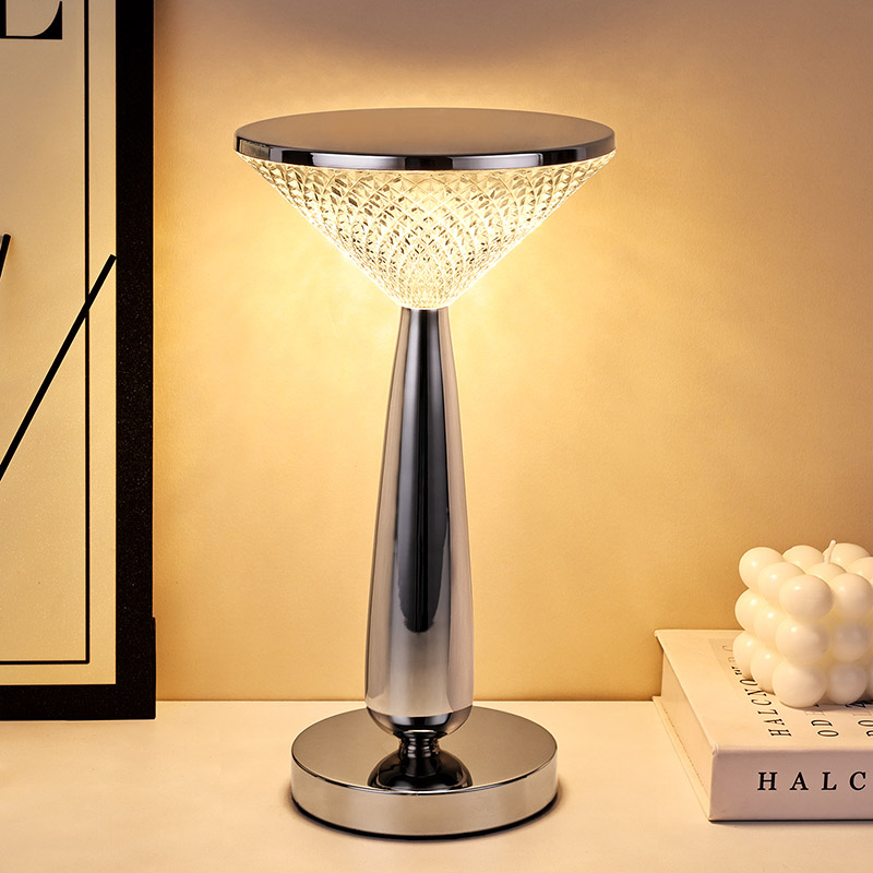 Glass table lamp