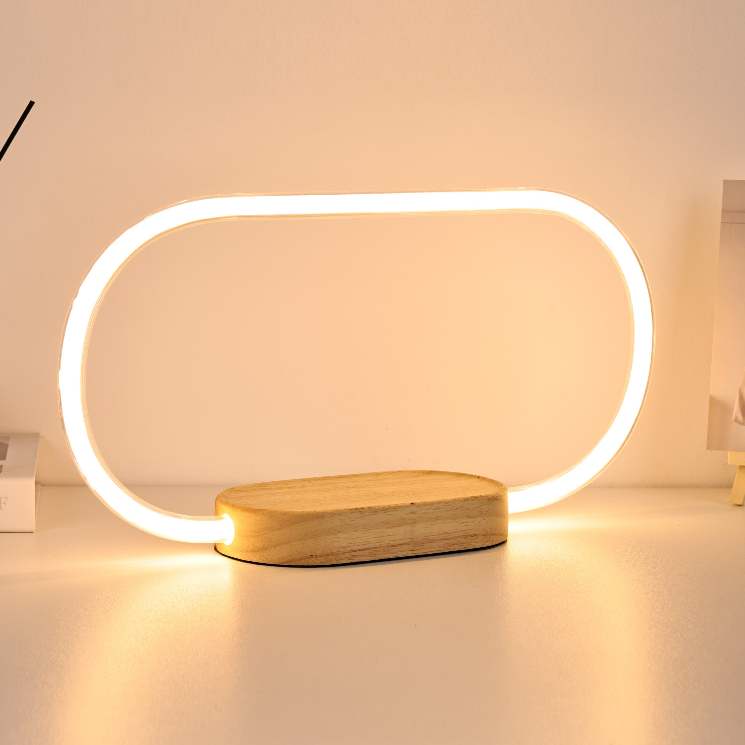 Desk Lamp with ellipse shade