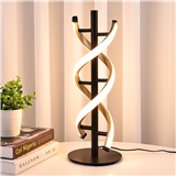 Led table lamp with DNA shade