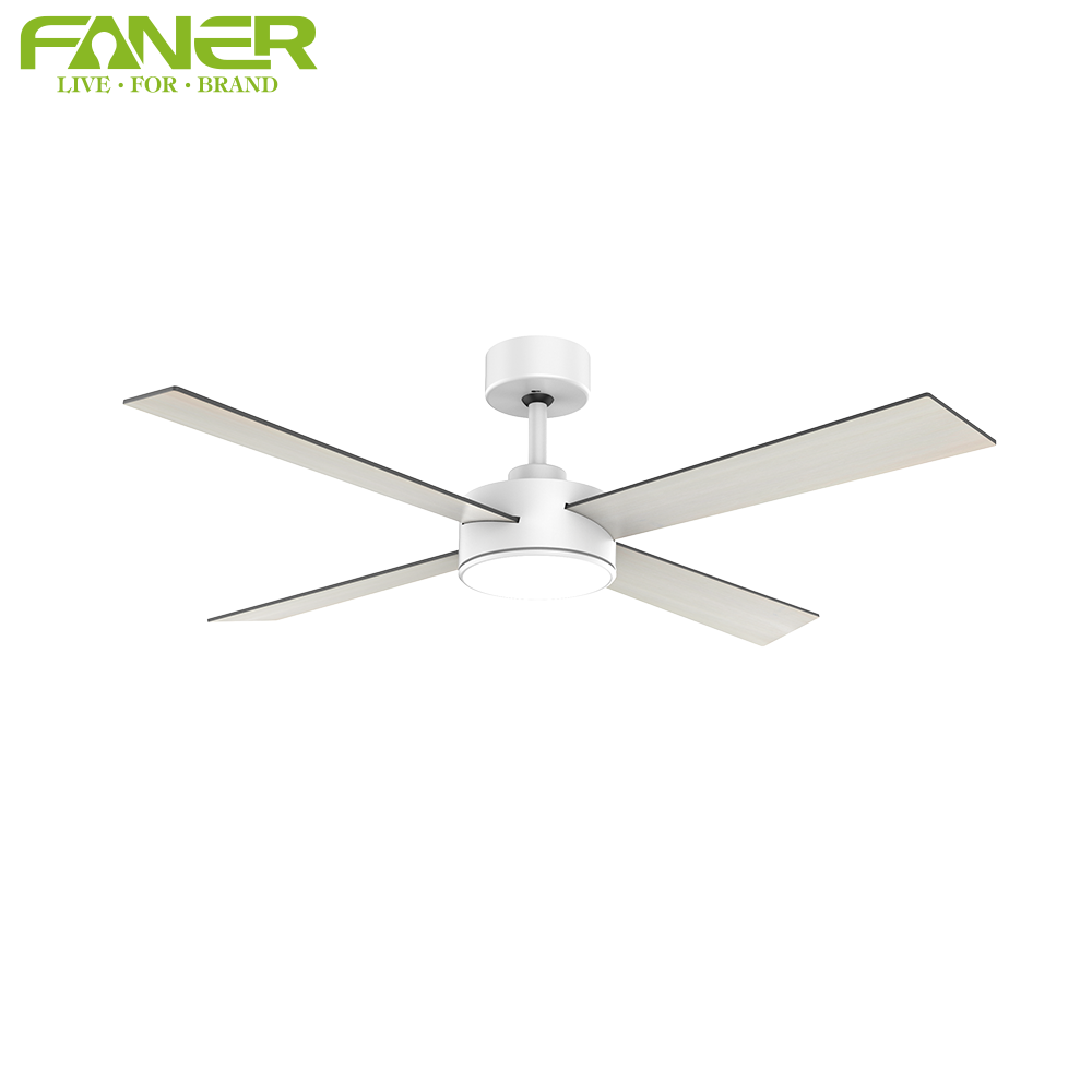 White ceiling fan light