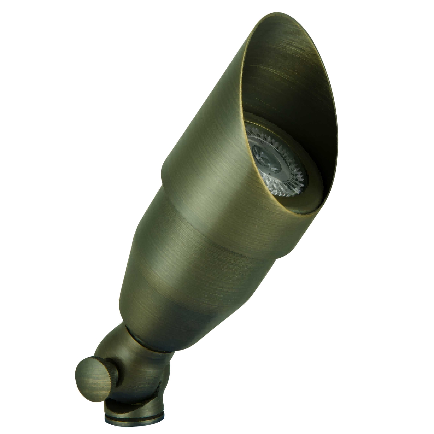 Low voltage solid brass spot light for landscape lighting