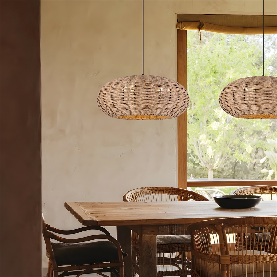 Hemp rope hanging light weave chandelier lamps ZW1037-3