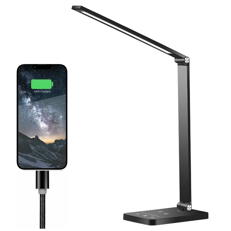 Popular Multifunctional Slim Rechargeable Table Lamp With Usb Charging Desk Lamp Slide Dimming & Cct