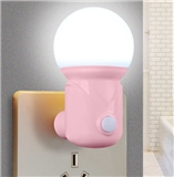 Bulb Shape Plug in Bedroom LED Cute Lamp Baby Care Socket Night