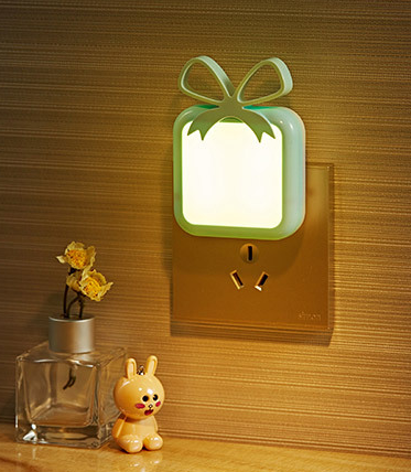 Carton Pattern Bedroom Plug in Bedroom LED Cute Lamp Baby Care Socket Night