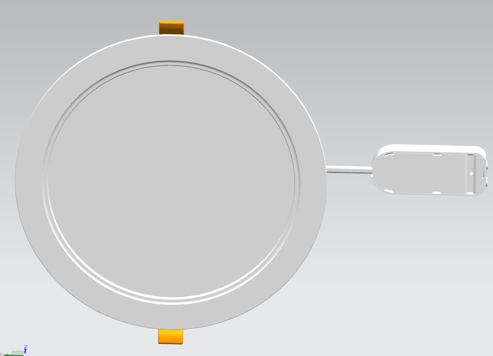 Round super slim panel light with seperated driver box