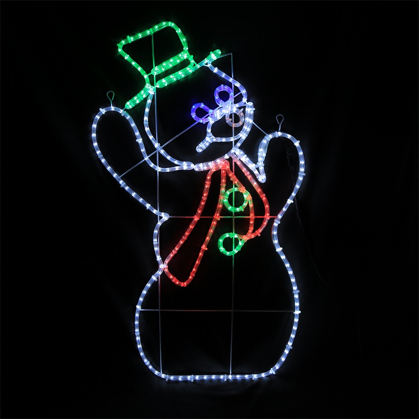 Christmas decoration light 2D snowman motif light 55*115cm