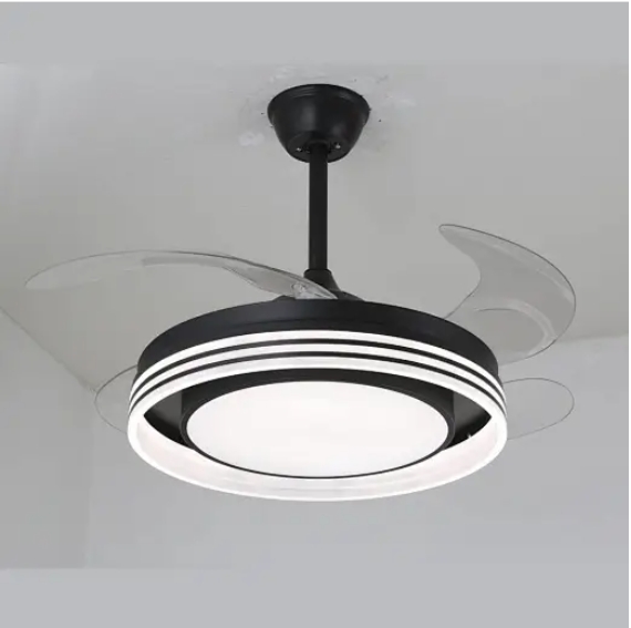 Safi black LED ceiling fan 1x36W+1x30W 3CCT 106CM DC motor