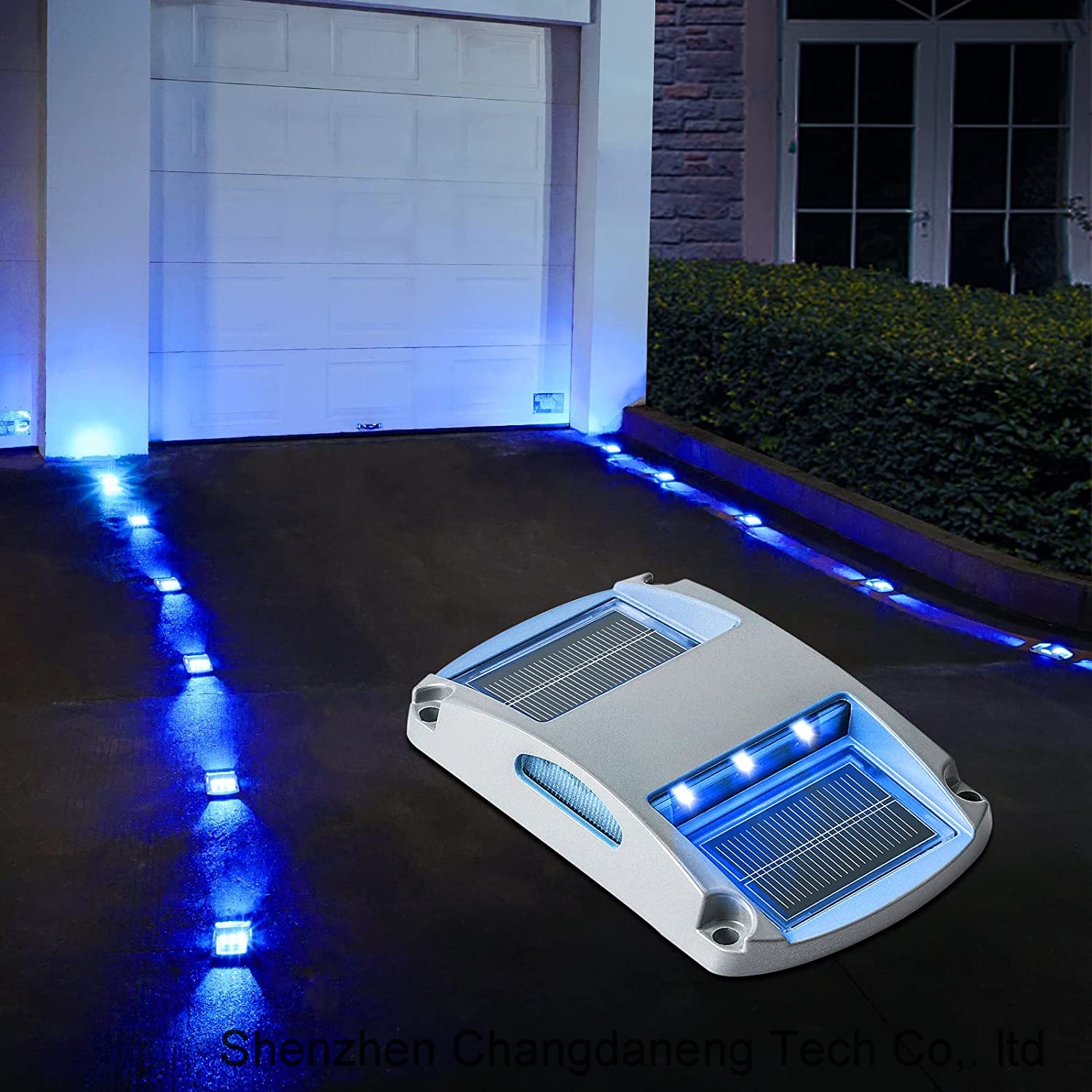 Waterproof Outdoor Aluminum LED Garden step Light Solar Powered Driveway Path Street Marker Deck Doc