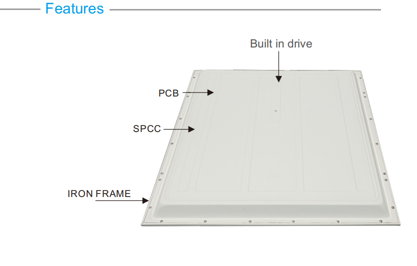 Indoor Lamp Hotel Office Commercial Slim Frame Aluminum LED Light Panel Anti-Glaring Ceiling Light