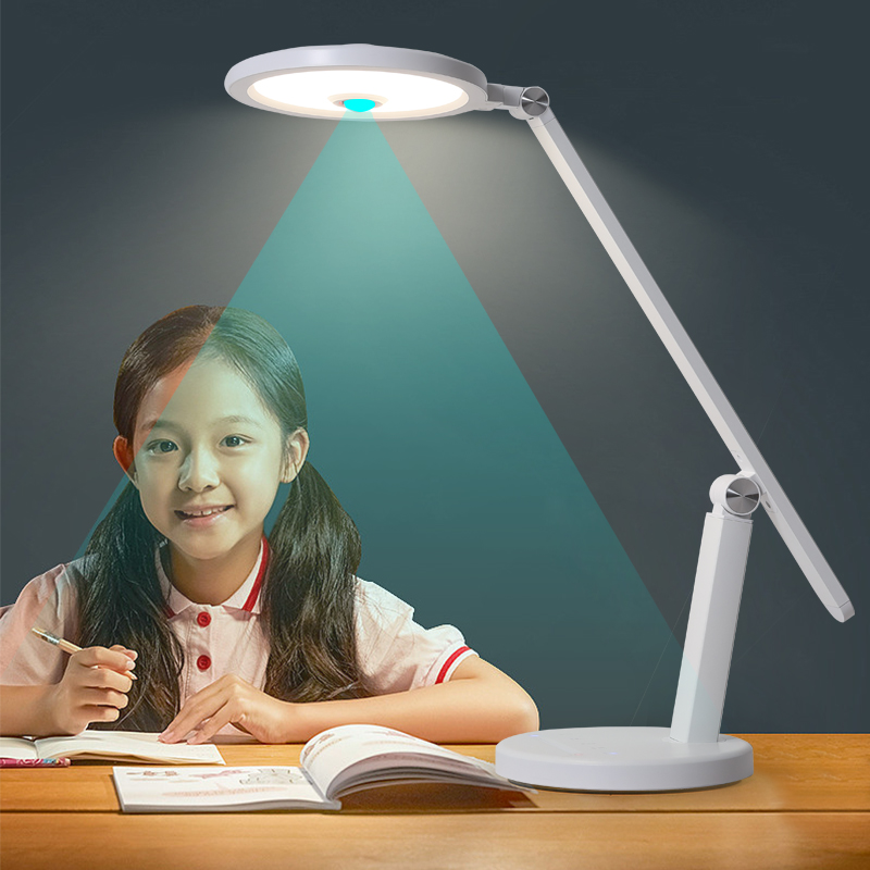 Zero blue spectrum eye protection table lamp