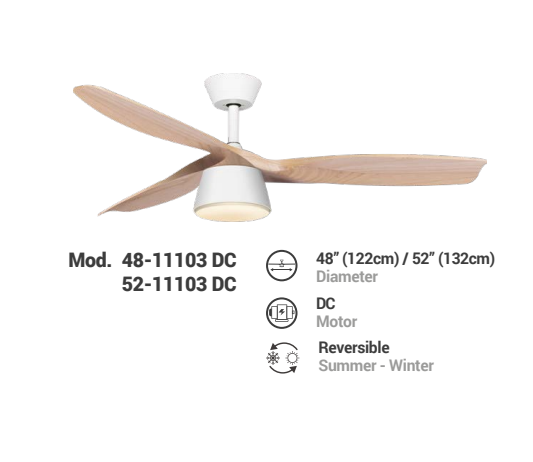 Weihong SOLID WOODBLADESCEILING FAN 48-11103 DC 52-11103 DC