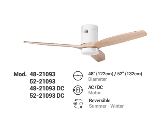 Weihong SOLID WOODBLADESCEILING FAN 52-21093 DC