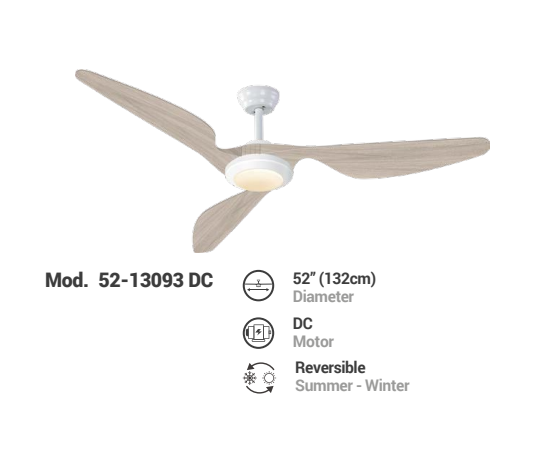 Weihong ABS PLASTICBLADESCEILING FAN 52-13093 DC