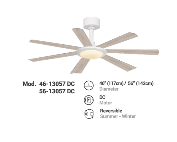 Weihong ABS PLASTICBLADESCEILING FAN 52-13057 DC