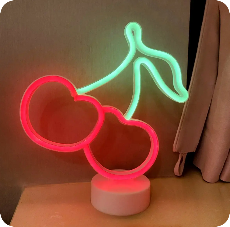 USB Powered Tabletop Night Light Cherry Neon signs