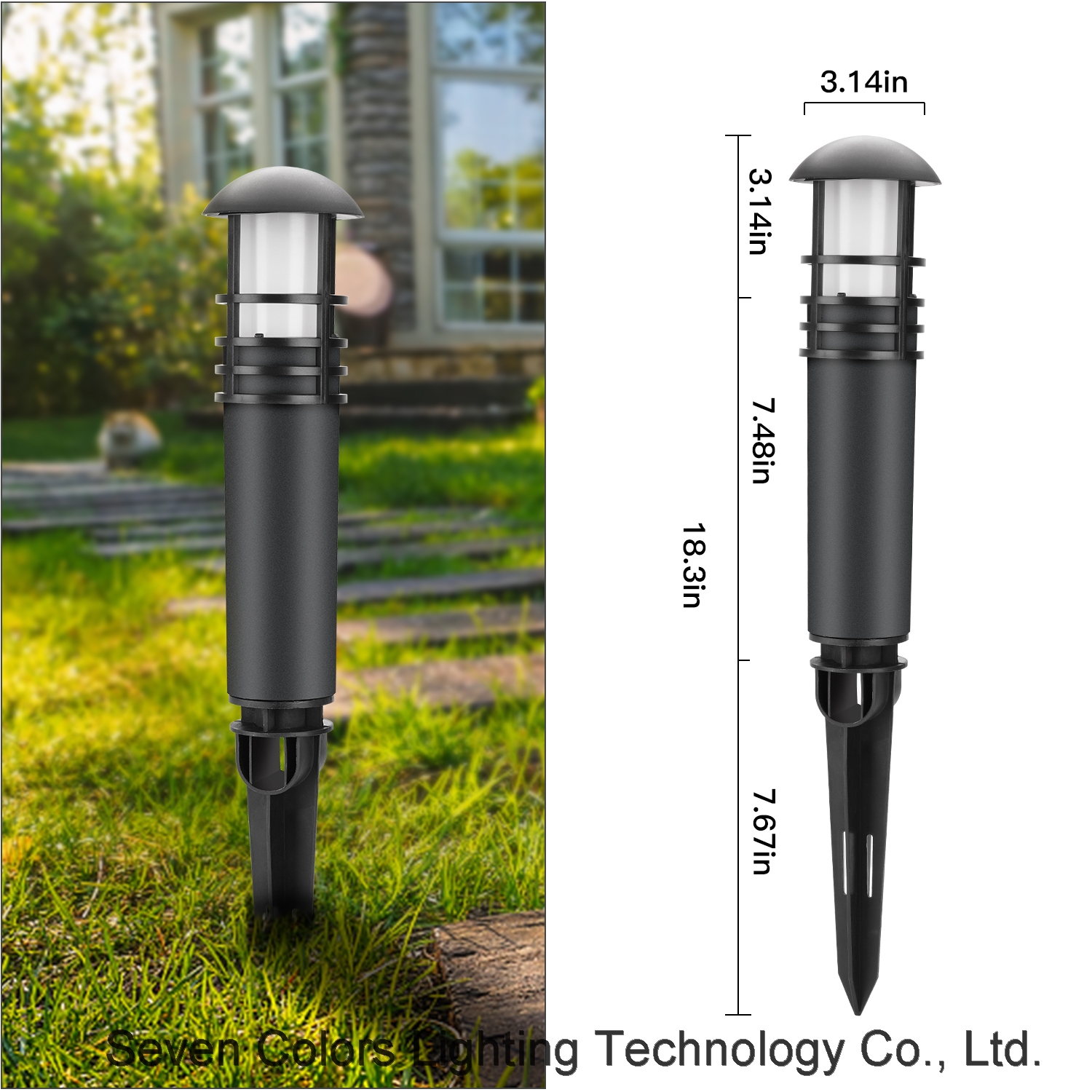 Outdoor COB Waterproof Modern Lamp Landscape Bollard Lighting Courtyard Garden Pathway Lawn Light