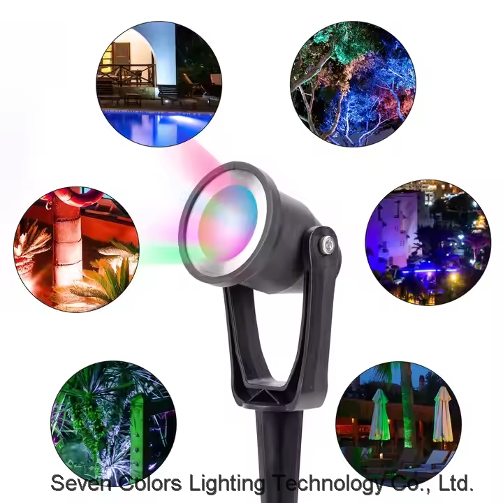 Christmas DC12V IP67 Waterproof LED Outdoor Landscape RGB Spotlights Low Voltage Garden Decoration L