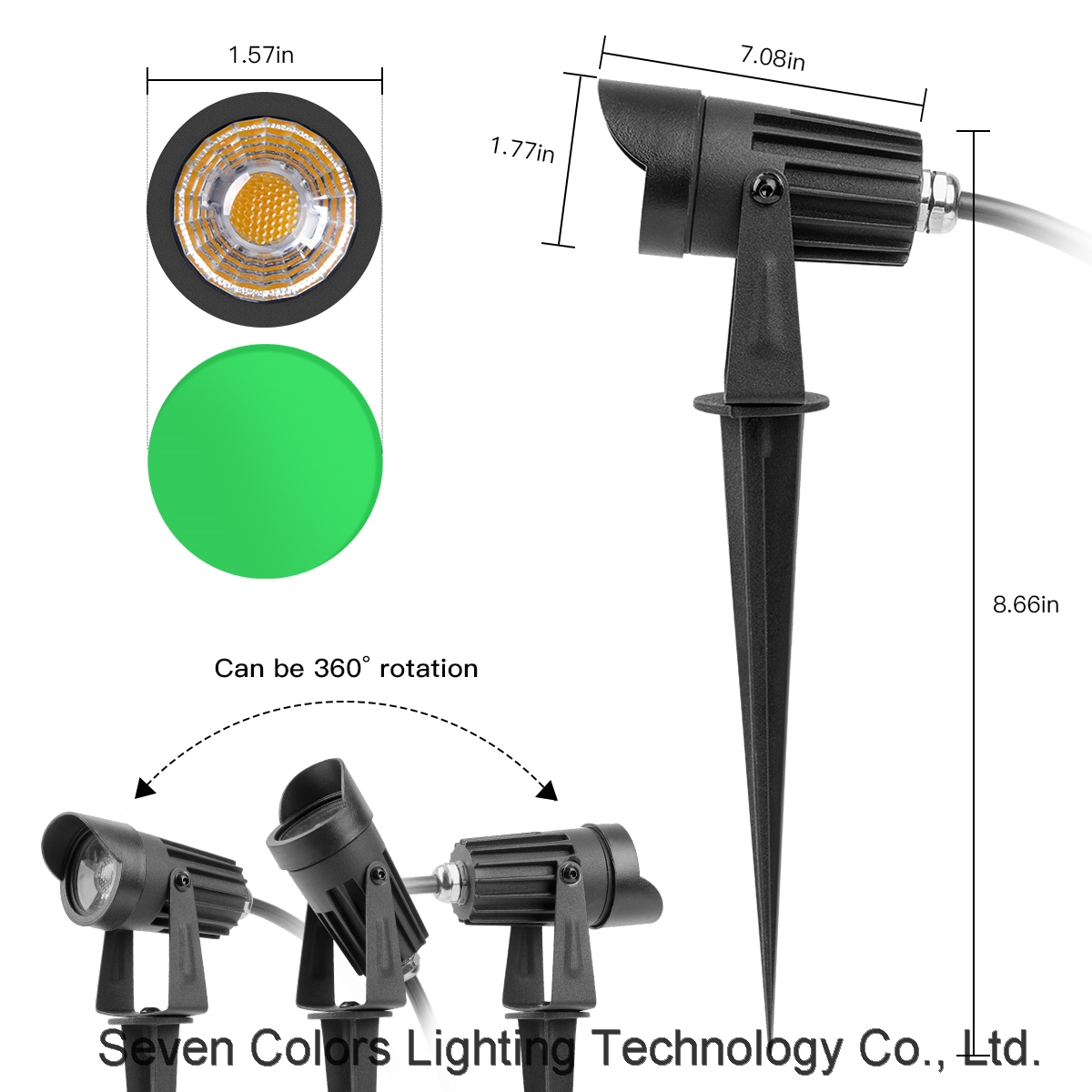 Smart Wifi Support Tuya 3W RGB Outdoor Landscape Spike Lawn Lamps Led Garden Lights(SC-J101)