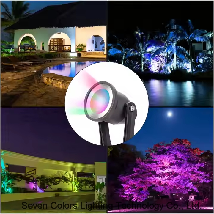 RGB single color Outdoor Spike Garden Light LED Garden Spot Light3W IP65 Waterproof Plastic Lawn Lig