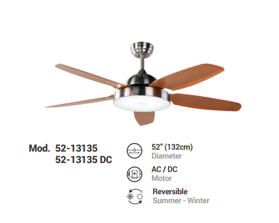 Weihong ABS PLASTICBLADESCEILING FAN 52-13135 DC