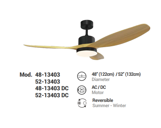 Weihong ABS PLASTICBLADESCEILING FAN 48-13403