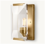 Amazon RH Brass Wall Sconce Glass Wall Light