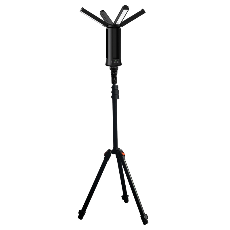 Portable 4-leaf Single Light Control Lithium Battery Bidirectional Charging Tripod LED Camping Light