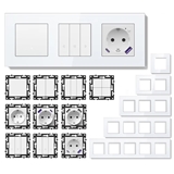 MVAVA Quick Wiring White Glass Frame Self-Resetting Click 1 2 3 4 Gang Wifi Zigbee Tuya Wall Touch L