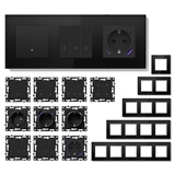 MVAVA Quick Wiring Glass Frame Self-Resetting Click Wifi Zigbee Tuya USB C Power Wall Touch Light El
