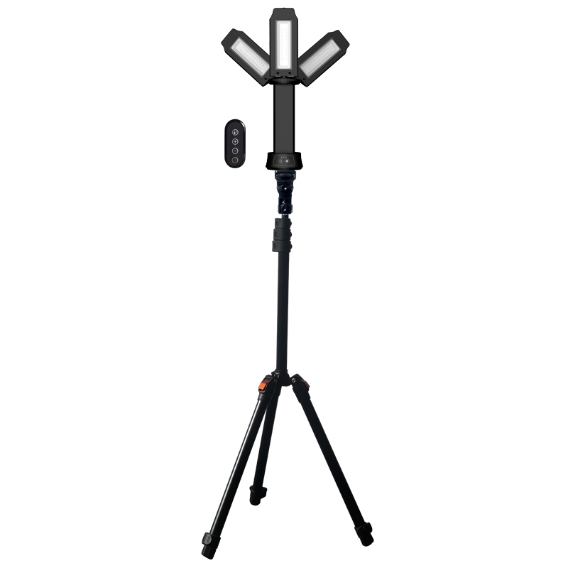 4000lm Bidirectional Rechargable 44.4Wh Battery 2.1M Tripod Camping Light with Single Light Control