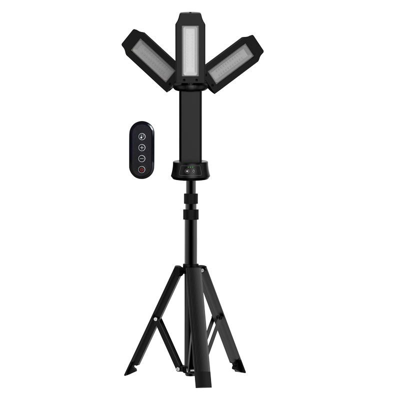 2400lm Bidirectional Charging 12000mAh Single Light Control 3-leaf Tripod Camping Light with SOS
