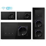 MVAVA Factory Quick Wiring Glass Frame Self-Resetting Click Push Button Home Light Wifi Zigbee Tuya