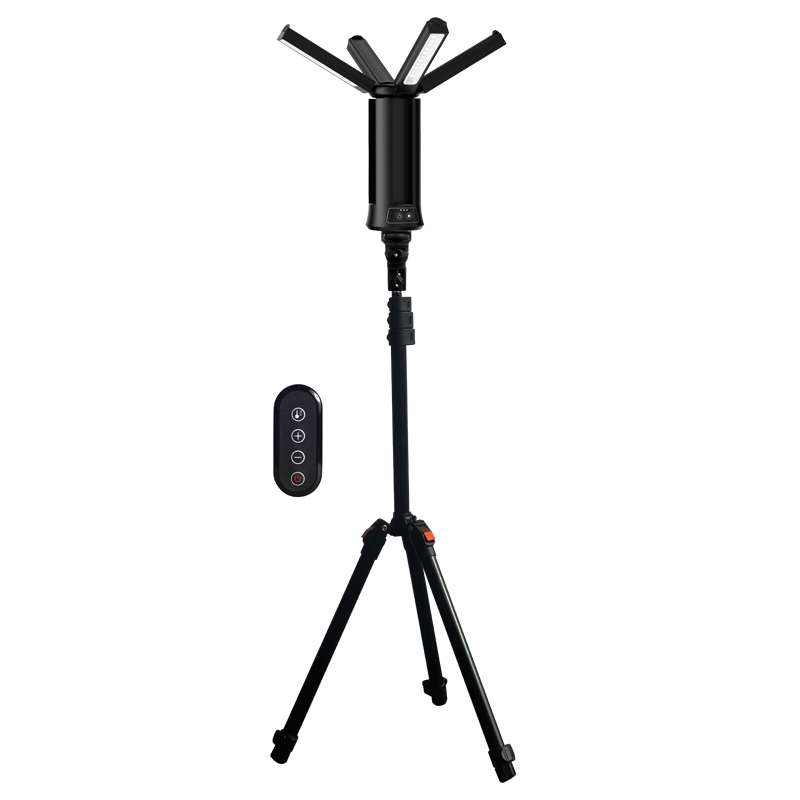 4-leaf Bidirectional Rechargeable Lithium Battery LED Tripod Work Lights with 10M Remote Control