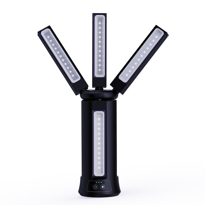 2400lm Bidirectional Rechargeable 22.2Wh Lithium Battery 4-leaf Work Lights with 10M Remote Control