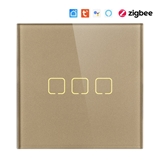 3 Gang Smart Home Automation Tuya Wifi Remote Control Wall Touch Light Electrical Zigbee Switch