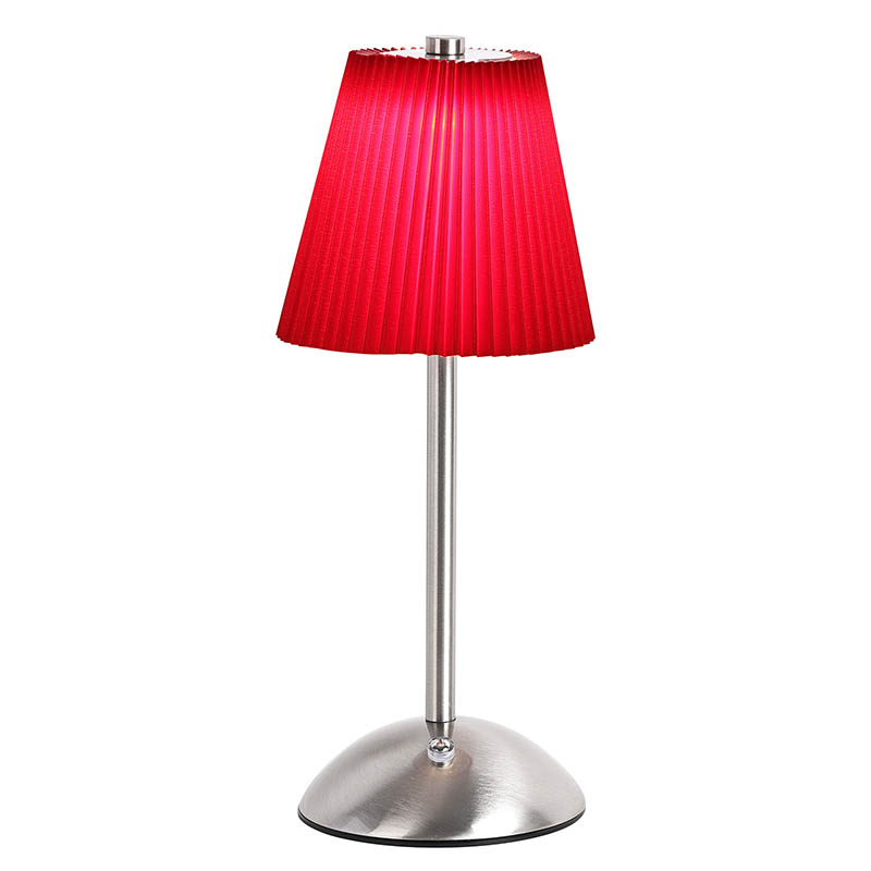 RED Fabric Shade Desk Lamp