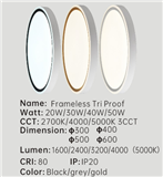 Frameless Tri Proof Ceiling lamp